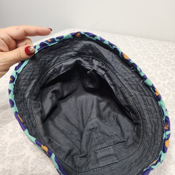 Teal Leopard Print Reversable One Size Bucket Hat - Picture 4 of 4